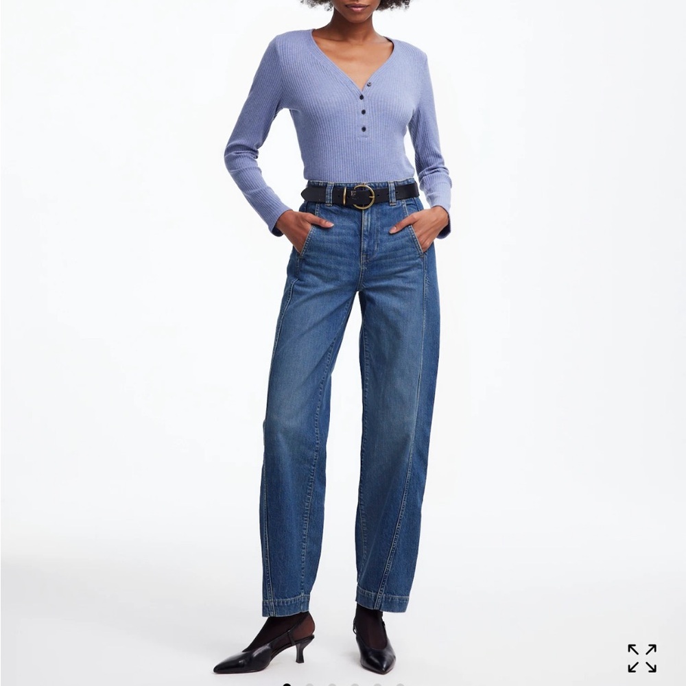 NWT Madewell TAPERED DENIM TROUSERS IN CONCHO WASH, size 26